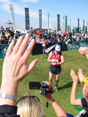 near finish line